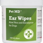 Pet MD-Dog Ear Cleaner Wipes-알로에와 유칼립투스 가려움증 효모 및 진드기를 막기위한 개용 세제-100 개