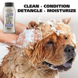 Wahl 4-in-1 Calming Pet Shampoo – Cleans Conditions Detangles & Moisturizes w