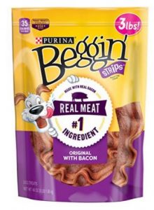 Purina Beggin' Strips Made in USA Facilities Dog Training Treats; Original With Bacon - 48 oz. Pouch