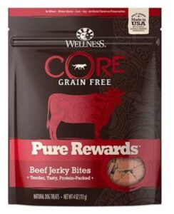 Wellness CORE Pure Rewards Beef Grain-Free Jerky Bits Dog Treats, 4-oz bag