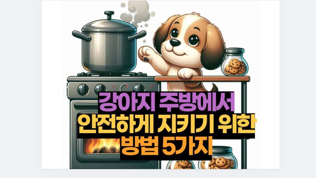 강아지 주방에서 안전하게 지키기 위한 방법 5가지