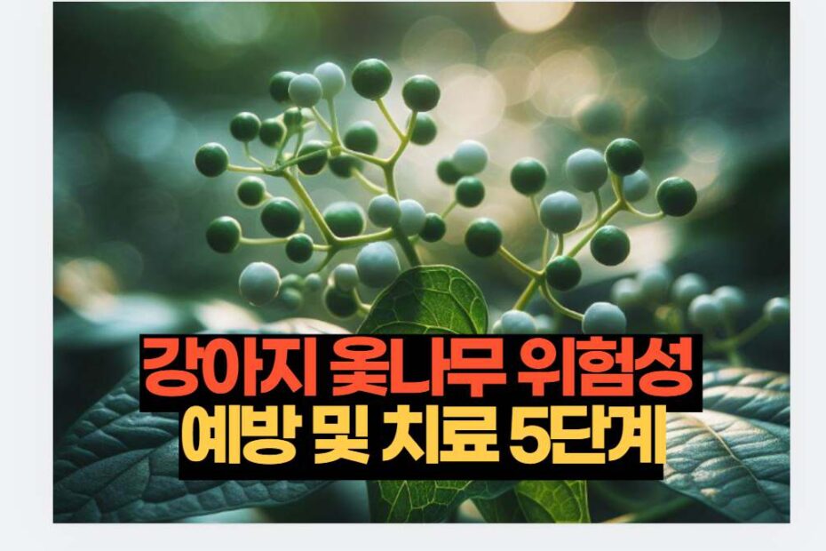 강아지 옻나무 위험성  예방 및 치료 5단계