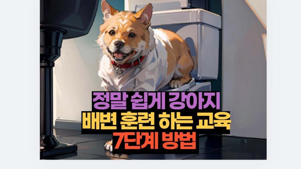 정말 쉽게 강아지 배변 훈련 하는 교육 7단계 방법 