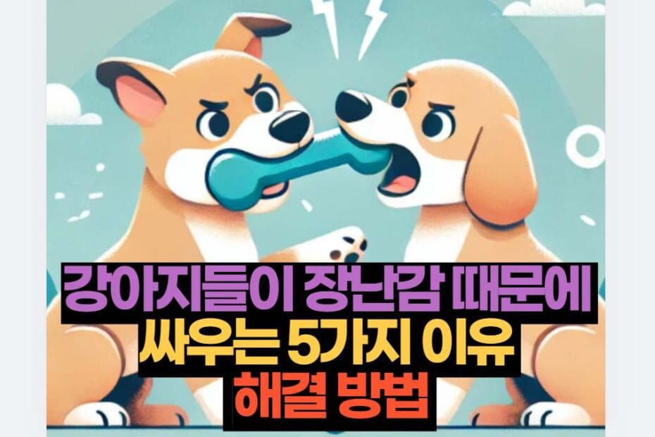 강아지들이 장난감 때문에  싸우는 5가지 이유   해결 방법 