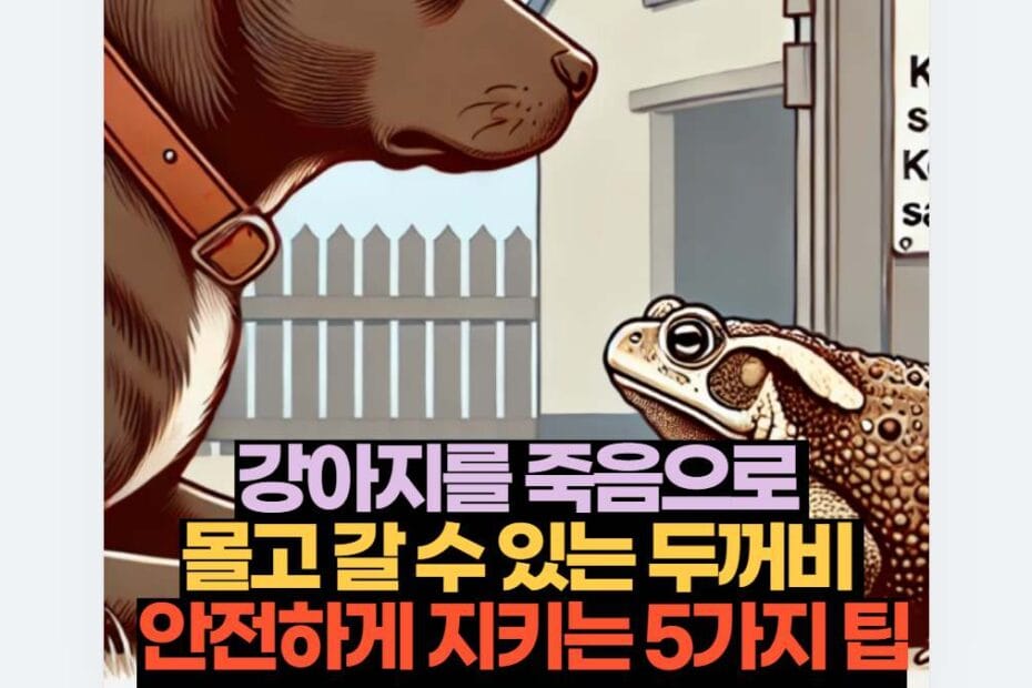 강아지를 죽음으로  몰고 갈 수 있는 두꺼비  안전하게 지키는 5가지 팁